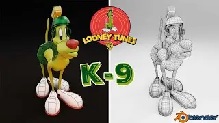 K-9 - (Looney Tunes) - Character Modeling - Blender 2.93.4