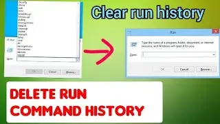 How to delete run command history