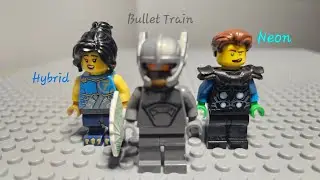Lego custom my superheros - Neon, Bullet Train and Hybrid