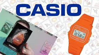 Unboxing Review Casio F-91WC-4A2EF Orange A great Childrens Kids or Adults Watch
