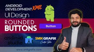 Design Custom Button with Rounded corners in Android Studio XML - Class 34 Urdu/Hindi