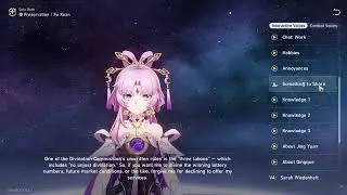 Fu Xuan Voice LInes English Honkai Star Rail