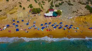 Red beach Matala Heraklion Crete Greece