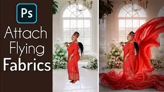 Photoshop manipulation how to add Flying fabrics to your Images.