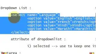 Html basic form controls - Creating dropdown list, textarea and buttons in html