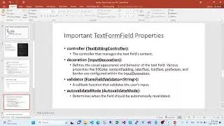 Flutter Mobile App Development: Form and TextFormField Widgets