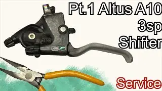 Part 1 Shimano Altus A10 3s Shifter : restore service clean disassembled