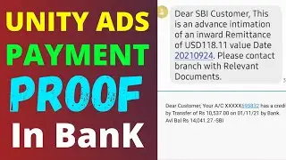 Unity ads payment proof in bank | Unity ads self click payment proof | Unity ads high eCPM App