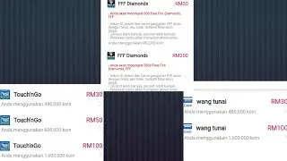 dapat topup dan diamond free fire percuma