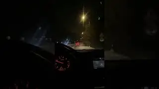 Bmw x5 e70 winter night road