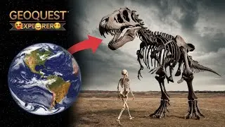 Unbelievable Discovery: Skeleton Man Walking Skeleton Dinosaur on Google Earth!