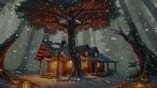 Snowstorm at Frozen Wooden Hut┇Winter Ambience┇Howling Wind & Blowing Snow┇Wind Sounds for Sleeping