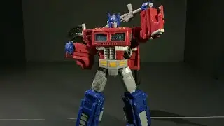 Optimus and Soundwave transformers stop motion tests
