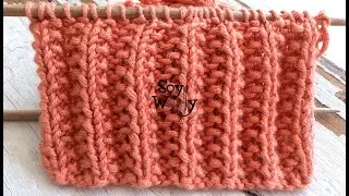 Cómo tejer el Falso Punto Inglés en dos agujas (Estilo Inglés y Continental)- Soy Woolly