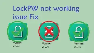 LockPW Updates || LockPW not working issue Fix