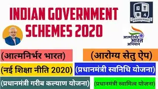 Top Indian Government Schemes - 2020 || Important Government Schemes of India 2020 || योजनायें 2020
