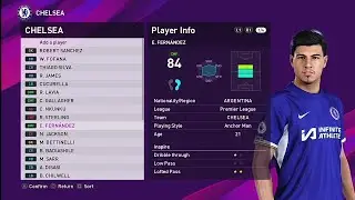 PES 2020 - UPDATE OPTION FILE PES 2020 SEASON 2023 - CHELSEA SQUAD
