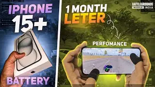 IPHONE 15 PLUS ONE MONTH GAMING REVIEW | IPHONE 15 PLUS FOR GAMING BGMI/PUBG | IPHONE 15 HANDCAM 🔥