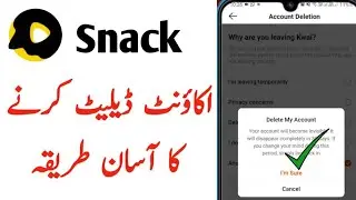 Snack Video account kaise delete kare | how to delete Snack Video account permanently