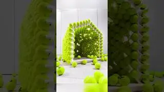 Будка из теннисных мячиков 🏠