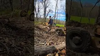 Getting the drag hung-up #stuck #landclearing
