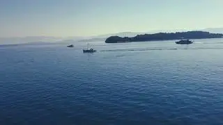 Greece Corfu Island from the Sea / Yunanistan Corfu Adalari