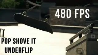 Slow Motion - Pop Shove It - Underflip (480fps)