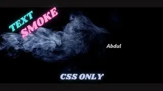 Text with Smoke effect by css html