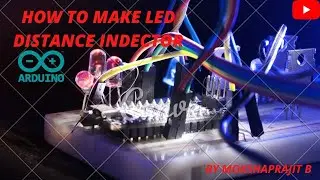 LED distance indicator with ultrasonic sensor using arduino By-MOKSHAPRAJIT B