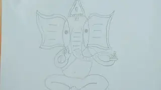 How to make a picture of Lord Ganesha in easy steps.