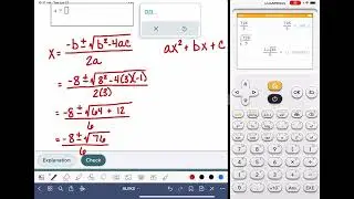 ALEKS: Applying the quadratic formula: Decimal answers