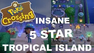 INSANE 5 Star Island Tour | Epic Details At Night | Tropical Vibes (Animal Crossing New Horizons)