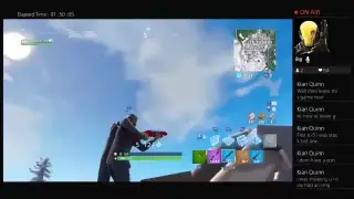 Just chilling playing fortnite