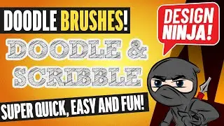 Create doodle brushes in Illustrator and apply to live text with effects—super easy!