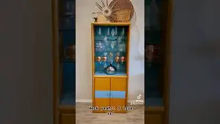 MCM Cabinet Makeover! 1950s Design on this beautiful trashed piece. #upcycle #shorts #flip #wow #diy