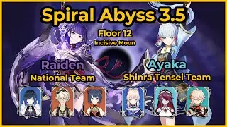 C0 Raiden, Yelan (National) x C0 Ayaka, Kokomi (Shinra Tensei) | Spiral Abyss 3.5