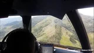 Aterrizaje en Manizales en Cabina de pilotos