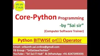 Python Operators || Python Bitwise Operators || Python Bitwise OR Operator || Python Bitwise| || #36