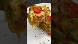 Слоёные кабачки с фаршем под сыром. Подробный рецепт в описании.