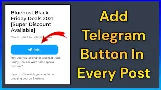 How To Add Telegram Button In Every WordPress Blog Post (Article) In Hindi