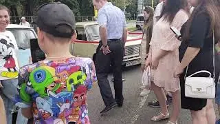 Ретро рейс. Выставка старых автомобилей на Воробьевых горах. Москва