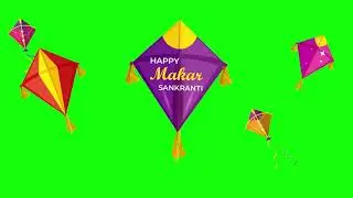 flying kite green screen video