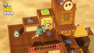 Pop-Up Prairie Town (3 Gems and Checkmark) - Captain Toad: Treasure Tracker Gameplay