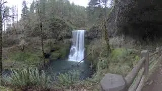 Virtual reality/360 video of Upper and Lower South Falls at Silver Falls State Park