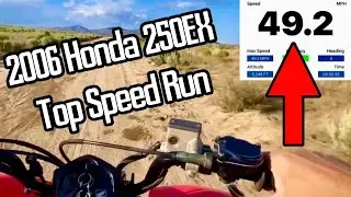 Bone Stock 2006 Honda 250EX Top Speed Run