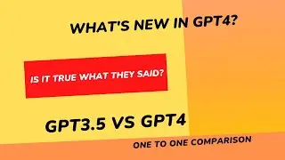 GPT4 Vs GPT3.5 - One to One Comparison #gpt4 #gpt3 #comparison #evolution #chatgpt #performance