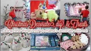 Not Your Mama's Decorate With Me! New Things! Christmas Decorating, DIY, Wrapping Station & Treats!