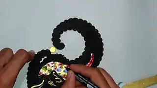 Cara membuat wayang Lesmana dari kertas karton: proses cawi