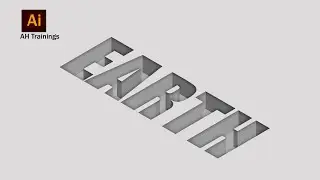 3D Deep Text Effect In Adobe Illustrator | Deep Hole Design | Illustrator Tutorial by AH Trainings