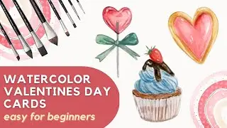 Watercolor Valentine's Day Cards - Easy for Beginners 💕